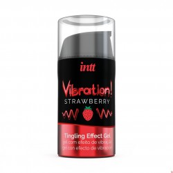 Liquid vibrator VIBRATION STRAWBERRY 15 ml