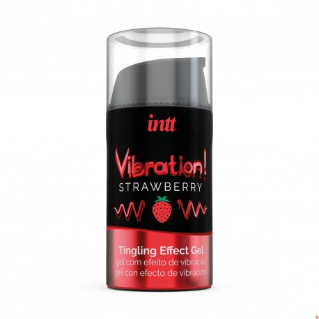 Liquid vibrator VIBRATION STRAWBERRY 15 ml