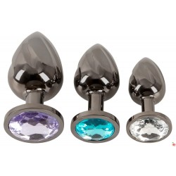 Анальный комплект Metal Butt Plug Set ANOS